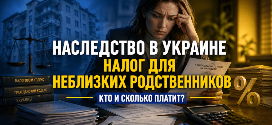 Наследство не от близких родственников в Украине: какие налоги нужно платить