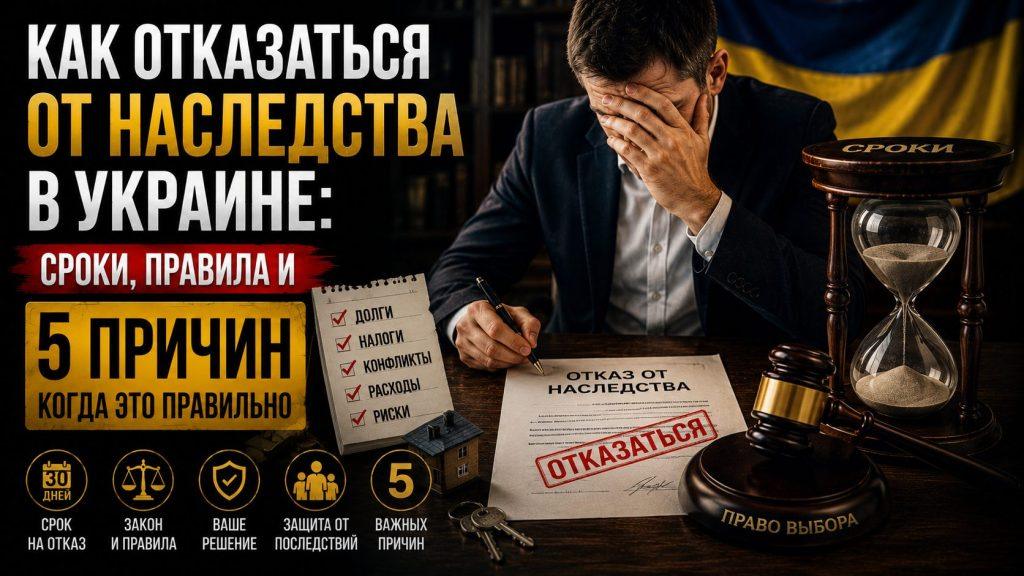 Отказ от принятия наследства в Украине - когда это выгодно и как оформить