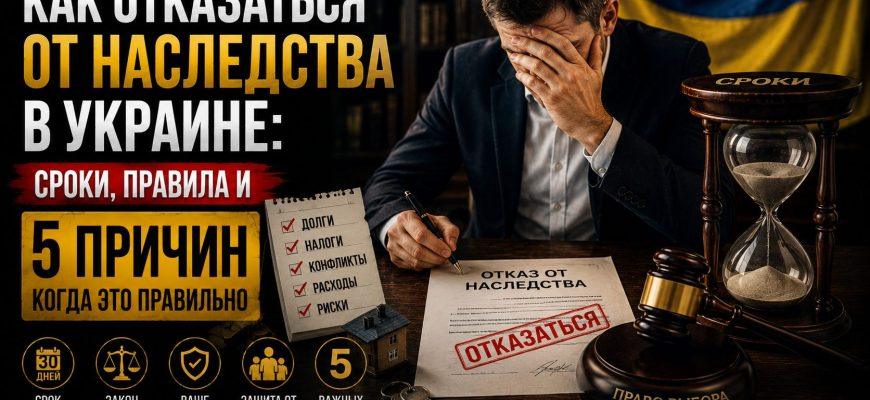 Отказ от принятия наследства в Украине - когда это выгодно и как оформить