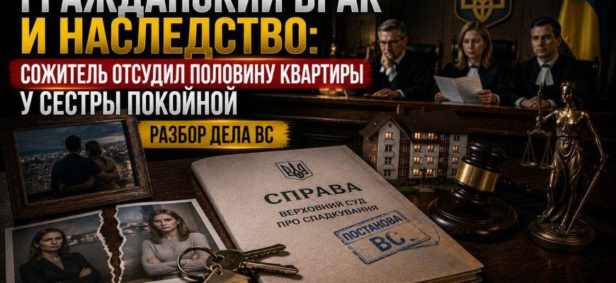 Гражданский брак и раздел квартиры - решение Верховного Суда Украины по делу 711/426/24