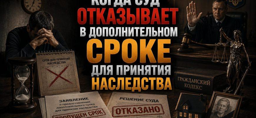 Суд отказал в дополнительном сроке принятия наследства - юридические документы и молоток судьи