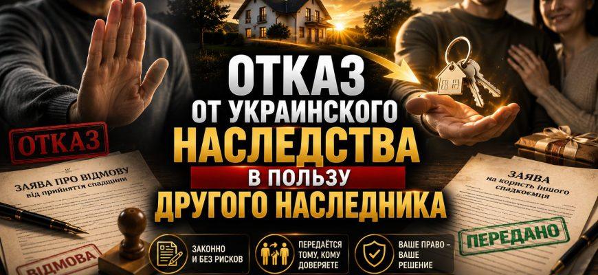 Отказ от наследства в пользу другого наследника — нотариус и наследники
