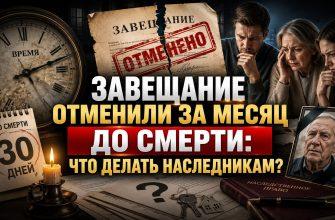 Отмена завещания за месяц до смерти — наследники у нотариуса
