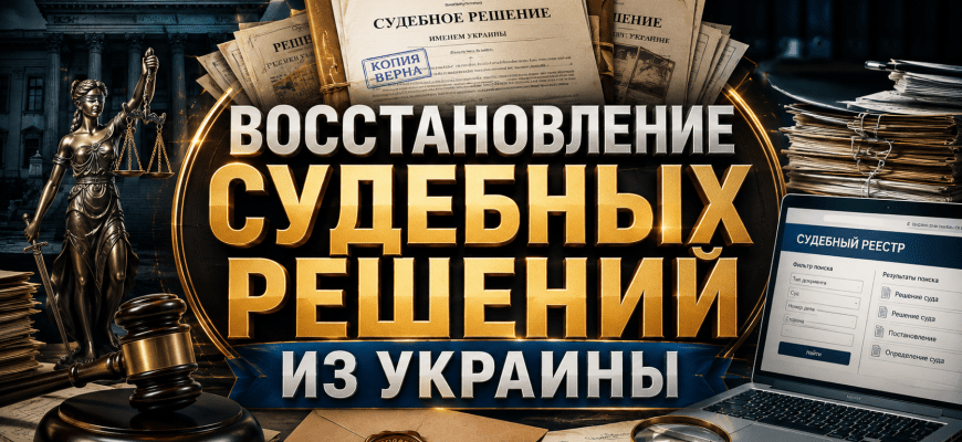Восстановление утерянного судебного решения в Украине — суд и документы