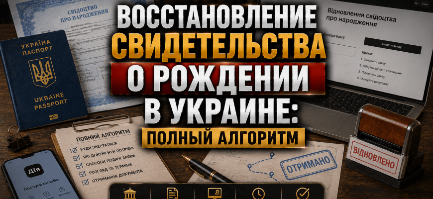 Получение дубликата свидетельства о рождении в Украине